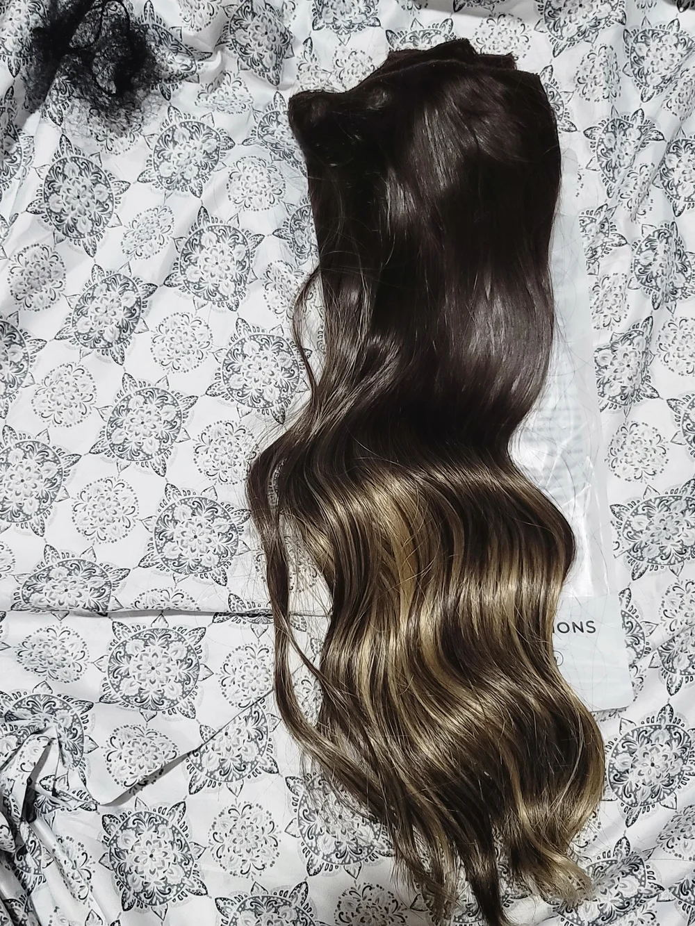 Dark Brown to Light Brown Ombre Clip-In Hair Extension - Women Hair